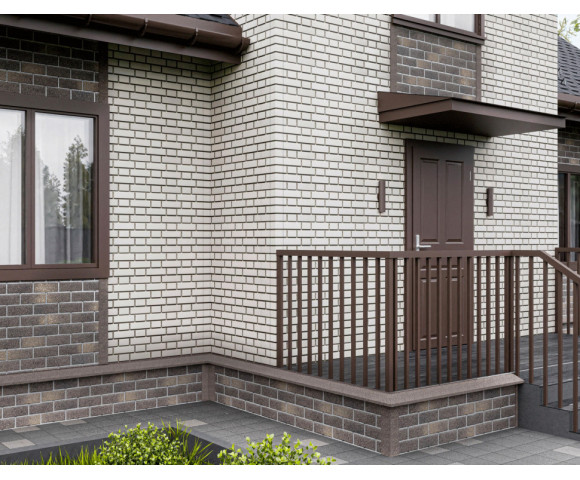 Фасадная плитка Технониколь Hauberk Цокольный кирпич Перуанский