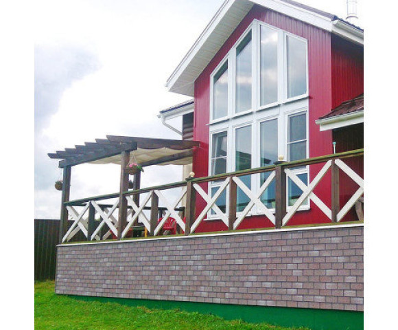 Фасадная плитка Технониколь Hauberk кирпич мраморный