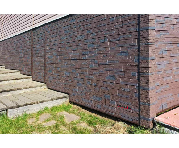 Фасадные панели Grand Line Сланец Design Plus орех