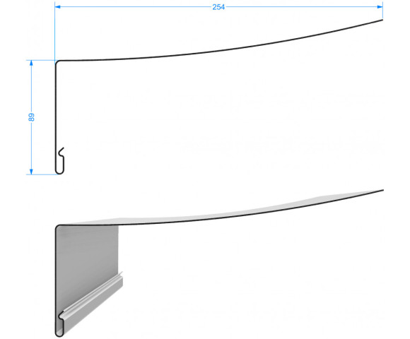 Универсальный околооконный профиль 89/254 мм Docke