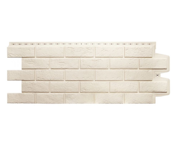 Фасадные панели Grand Line состаренный кирпич Classic молочный