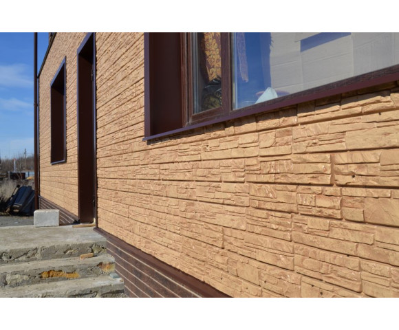 Фасадные панели Grand Line Я-фасад Крымский сланец Classic песок