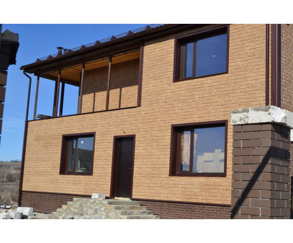 Фасадные панели Grand Line Я-фасад Крымский сланец Classic песок