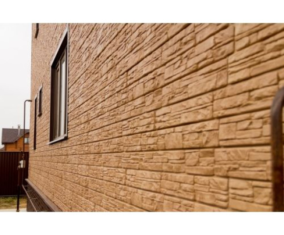 Фасадные панели Grand Line Я-фасад Крымский сланец Classic янтарь