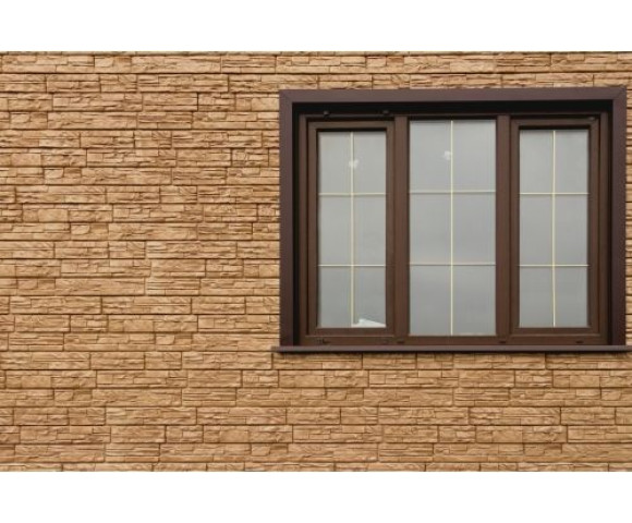 Фасадные панели Grand Line Я-фасад Крымский сланец Classic янтарь