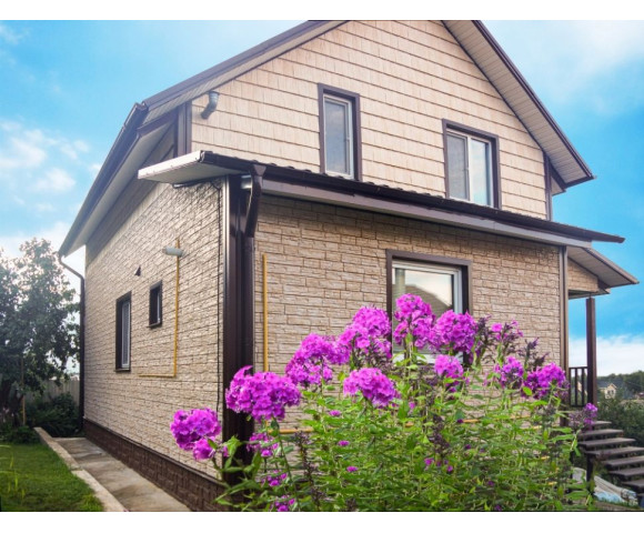 Фасадные панели Grand Line Я-фасад Сибирская дранка Classic песок