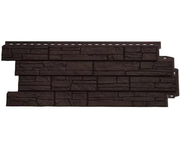 Фасадные панели Grand Line Сланец Classic шоколадный