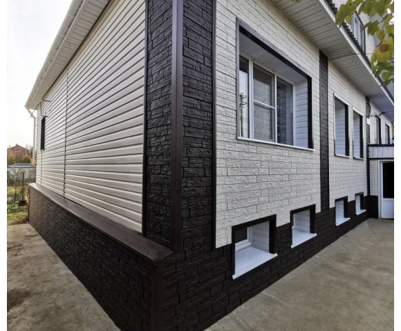 Фасадные панели Grand Line Сланец Classic шоколадный