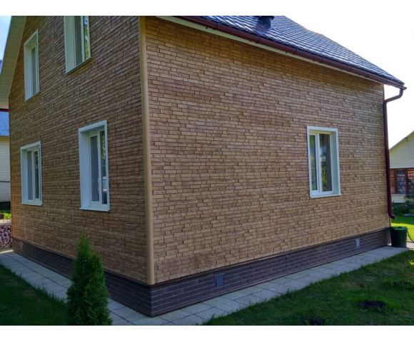 Фасадные панели Grand Line Я-фасад Демидовский кирпич Classic янтарь