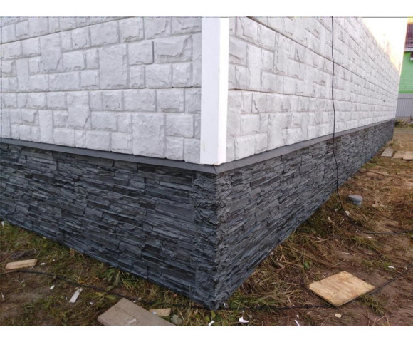 Фасадные панели Grand Line Я-фасад Екатерининский камень Classic серебро