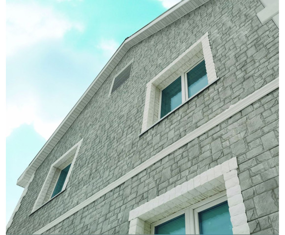 Фасадные панели Grand Line Я-фасад Екатерининский камень Classic серебро