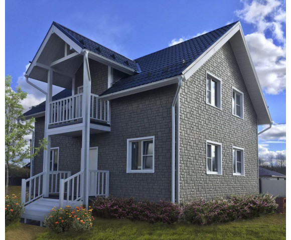 Фасадные панели Grand Line Я-фасад Екатерининский камень Classic железо