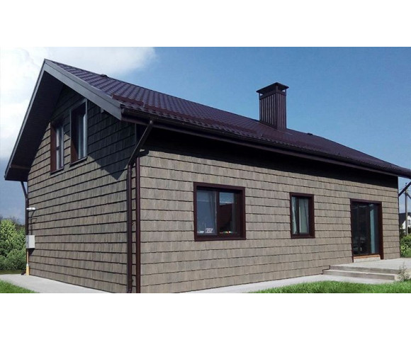 Фасадные панели Grand Line Я-фасад Сибирская дранка Classic железо