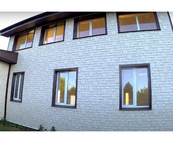 Фасадные панели Grand Line Я-фасад Екатерининский камень Classic слоновая кость