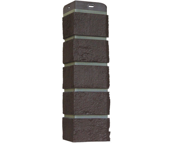 Угол Grand Line состаренный кирпич Design со швом RAL 7006