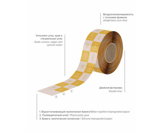 Клейкая лента для внутренних работ Rothoblaas INTERNA BAND
