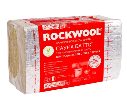 Утеплитель Роквул Сауна Баттс 100х600х1000 мм