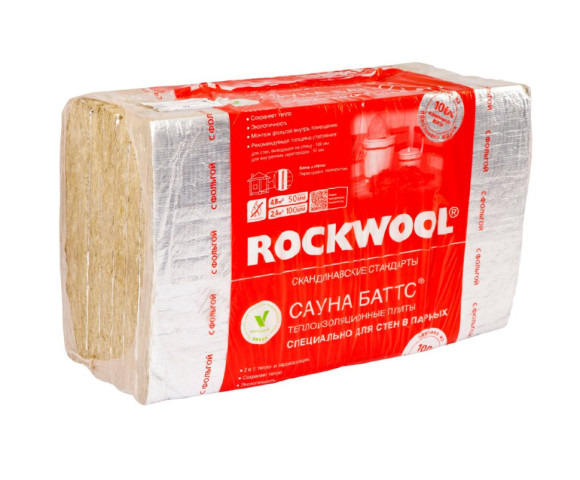 Утеплитель Роквул Сауна Баттс 100х600х1000 мм