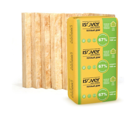 Утеплитель Изовер Теплый Дом Плита 100х610х1170 мм