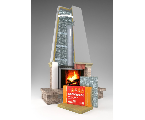 Утеплитель Роквул Камин Баттс 30x600x1000 мм