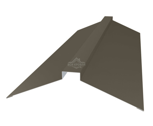 Конек фигурный 160х160 Texture RR-32 для фальцевой кровли