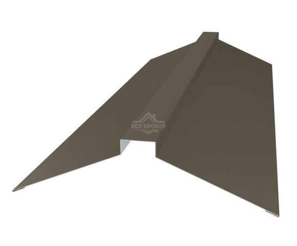 Конек фигурный 160х160 Texture RR-32 для фальцевой кровли