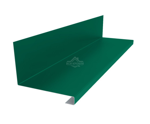 Планка примыкания нижняя к трубе 157х200х30 Полиэстер RAL 6029 для фальцевой кровли