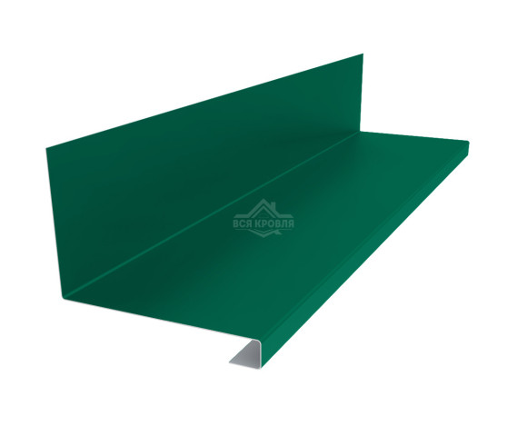 Планка примыкания нижняя к трубе 157х200х30 Полиэстер RAL 6029 для фальцевой кровли