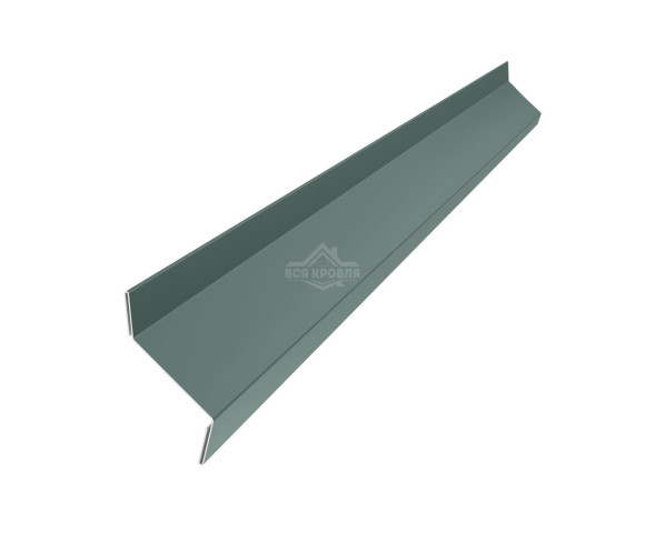 Планка примыкания в штробу 60х20 Полиэстер RAL 7005 для фальцевой кровли