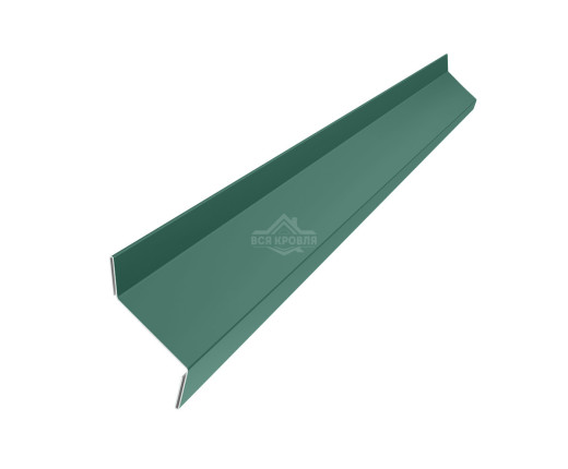 Планка примыкания в штробу 60х20 Pural RAL 6005 для фальцевой кровли