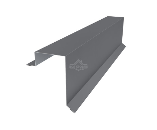 Планка торцевая 100х60 Texture RAL 7024 для фальцевой кровли