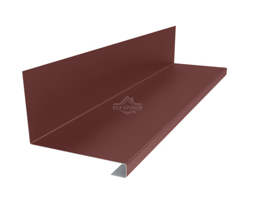 Планка примыкания нижняя к трубе 157х200х30 Texture RAL 8017 для фальцевой кровли