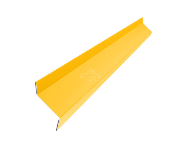 Планка примыкания в штробу 60х20 Полиэстер RAL 1018 для фальцевой кровли