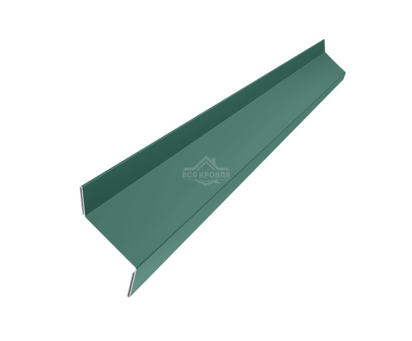 Планка примыкания в штробу 60х20 Полиэстер RAL 6005 для фальцевой кровли