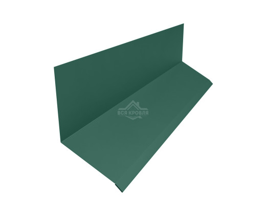 Планка примыкания верхняя к стене 153х130 Pural RAL 6005 для фальцевой кровли