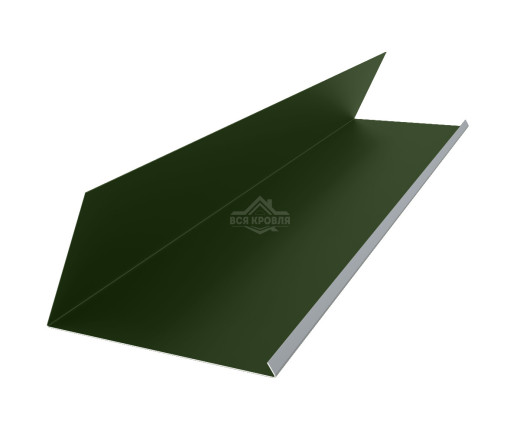 Планка примыкания верхняя к трубе 250х210 Полиэстер RAL 6020 для фальцевой кровли