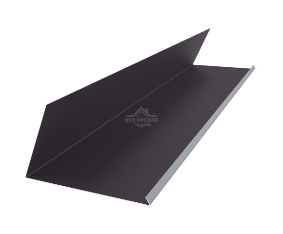 Планка примыкания верхняя к трубе 250х210 Полиэстер RAL 8019 для фальцевой кровли