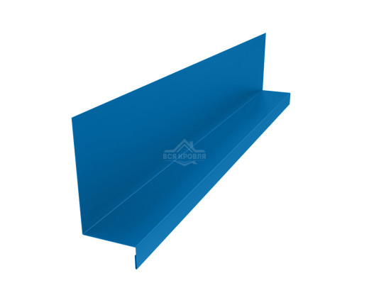 Планка примыкания боковая к стене 115х60х25 MAT RAL 5005 для фальцевой кровли