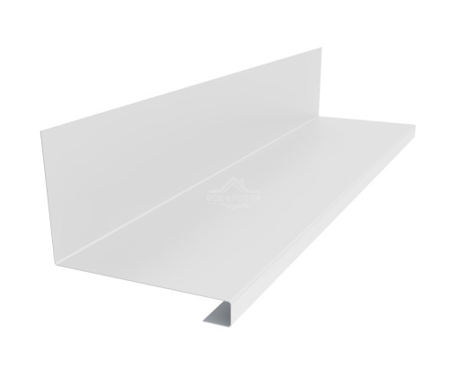 Планка примыкания нижняя к трубе 157х200х30 Полиэстер RAL 9003 для фальцевой кровли