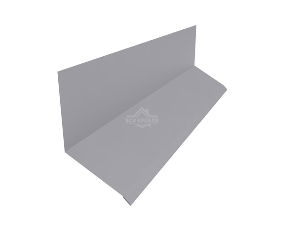 Планка примыкания верхняя к стене 153х130 Полиэстер RAL 7004 для фальцевой кровли