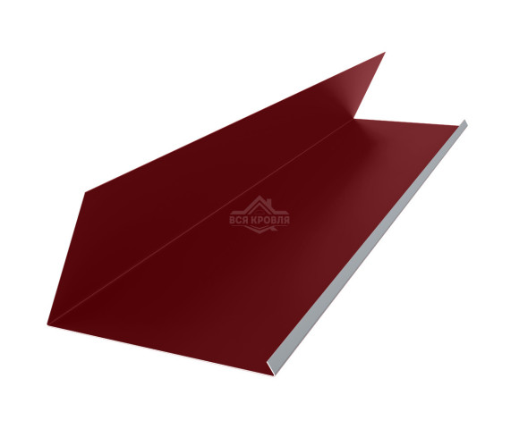 Планка примыкания верхняя к трубе 250х210 MAT RAL 3005 для фальцевой кровли