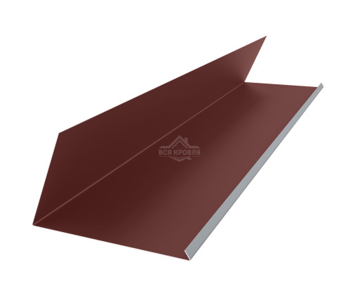 Планка примыкания верхняя к трубе 250х210 Texture RAL 8017 для фальцевой кровли