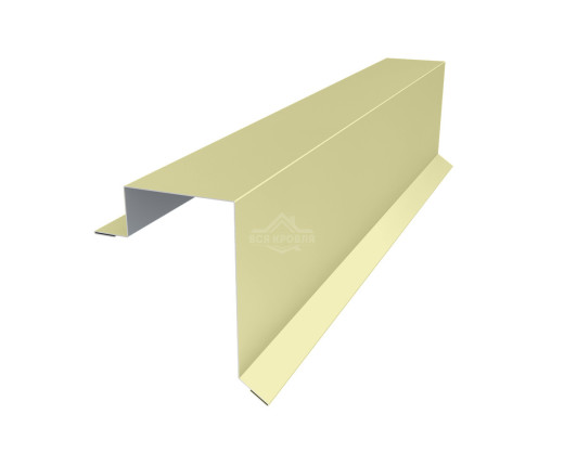 Планка торцевая 100х60 Полиэстер RAL 1014 для фальцевой кровли