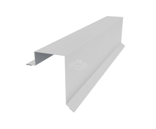 Планка торцевая 100х60 Полиэстер RAL 7035 для фальцевой кровли