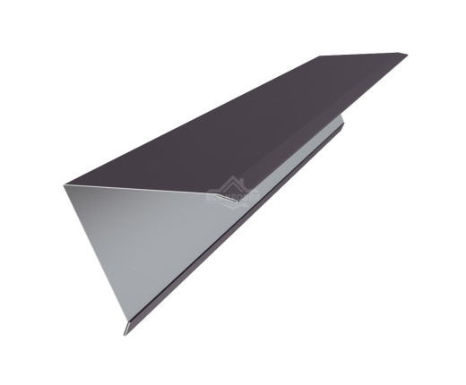 Конек для односкатной фальцевой кровли 160х160 MAT RAL 8019