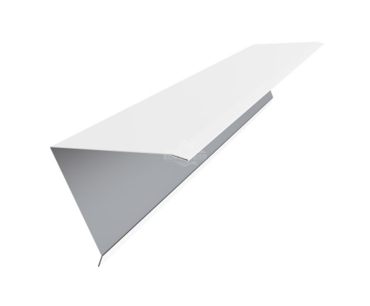 Конек для односкатной фальцевой кровли 160х160 Полиэстер RAL 9003