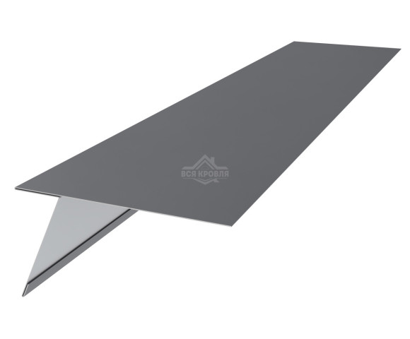 Планка карнизная 130х80 MAT двусторонний RAL 7024 для фальцевой кровли