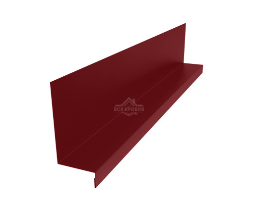 Планка примыкания боковая к стене 115х60х25 MAT RAL 3005 для фальцевой кровли