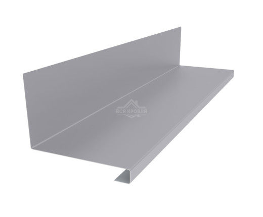 Планка примыкания нижняя к трубе 157х200х30 Полиэстер RAL 7004 для фальцевой кровли