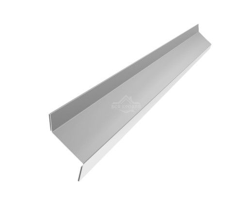 Планка примыкания в штробу 60х20 Полиэстер RAL 9006 для фальцевой кровли